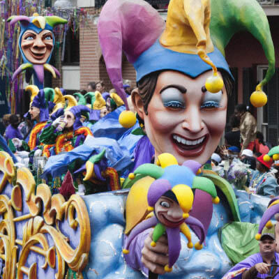 mardi gras jester float