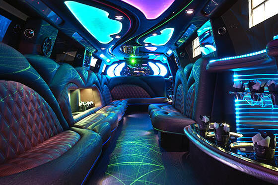18 passenger escalade limo interior