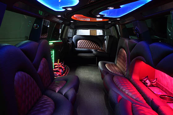 18 passenger escalade limo interior