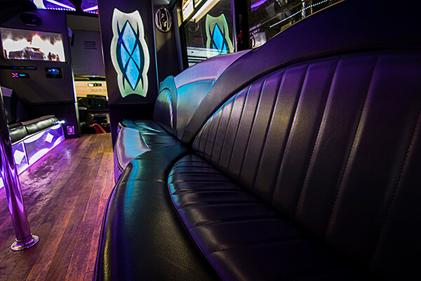 Shreveport party bus interior